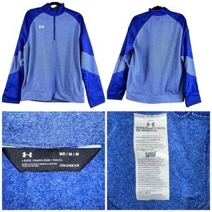 Under‎ Armour Mens Loose Coldgear Royal Performance Fleece Size Medium Blue